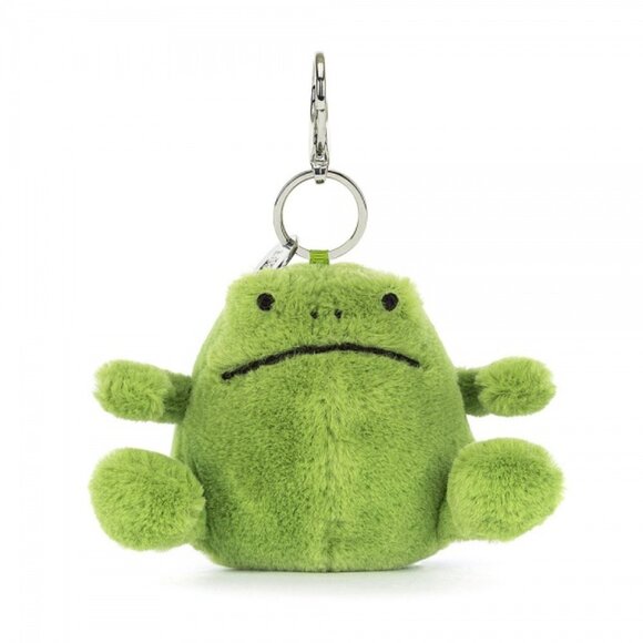 Jellycat Ricky Rain Frog Bag Charm Authentic Green grumpy Keychain gift no stock - Picture 1 of 12